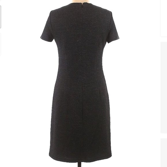 Yves Cossette DEPECHE Mode French black 100% wool sheeth Size 10 Dress - Picture 2 of 2